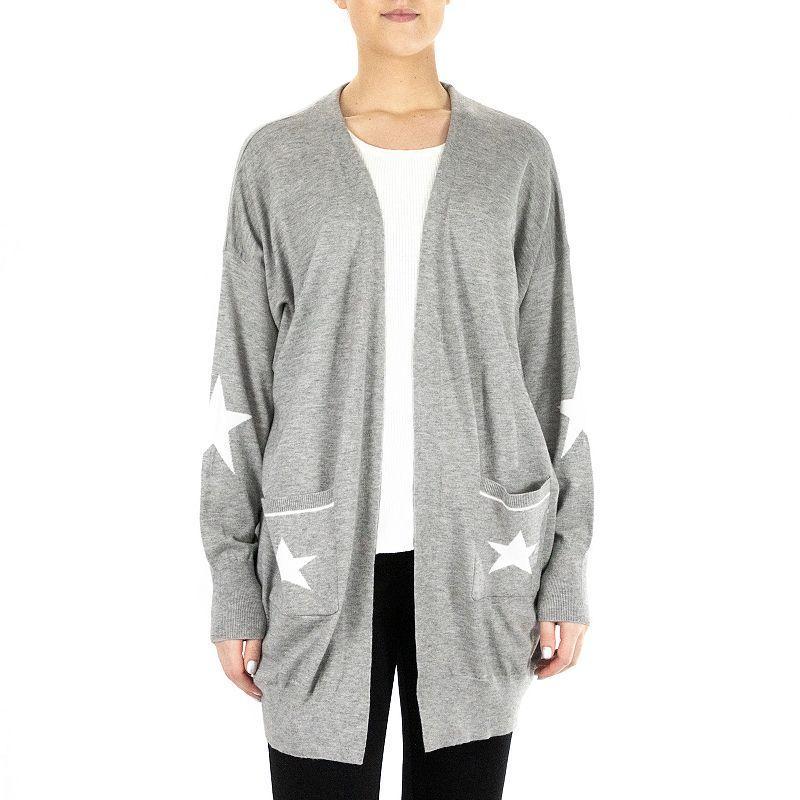 Womens Nina Leonard Star Long Cardigan Product Image