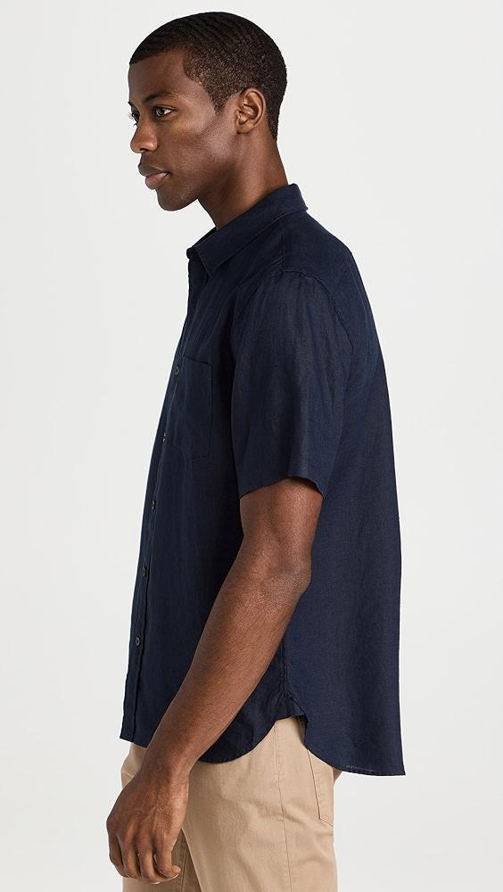 Vince Linen Short Sleeve Shirt | Shopbop Product Image