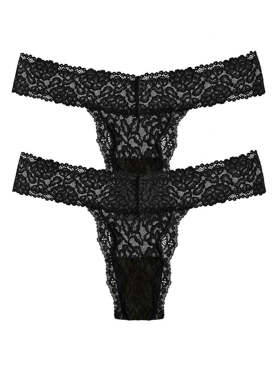 Womens Stretch Lace Thong Set Product Image