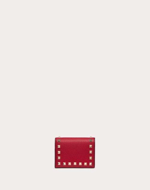 SMALL ROCKSTUD GRAINY CALFSKIN WALLET Product Image