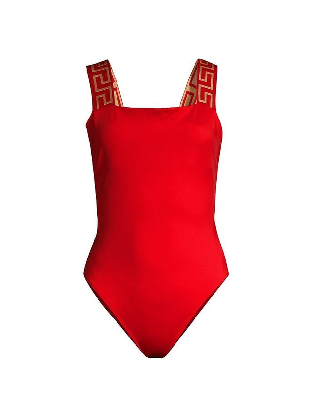 Versace Contrast Straps One Piece Swimsuit Product Image