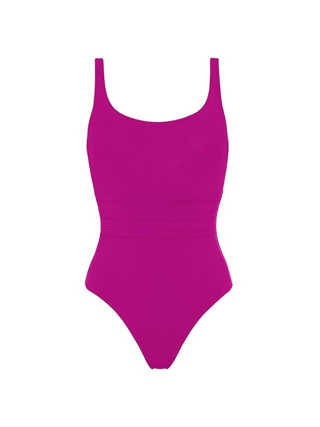 Womens Asia Low-Back Roundneck One-Piece Swimsuit Product Image