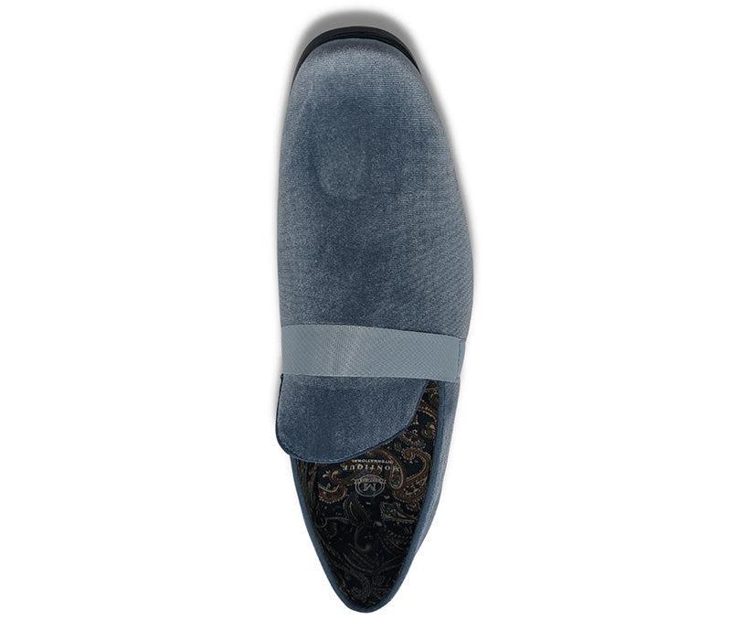 Carolina Blue Solid Velvet Loafer Product Image