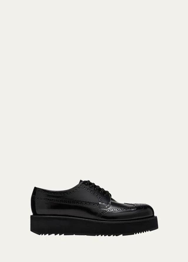 Brushed leather derby brogues Product Image