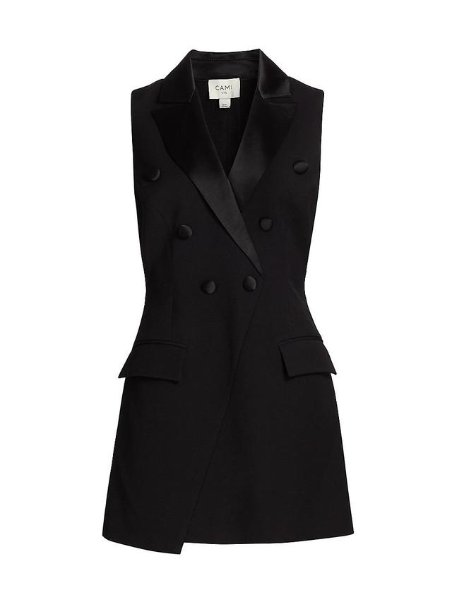 Womens Lainey Sleeveless Tuxedo Minidress Product Image