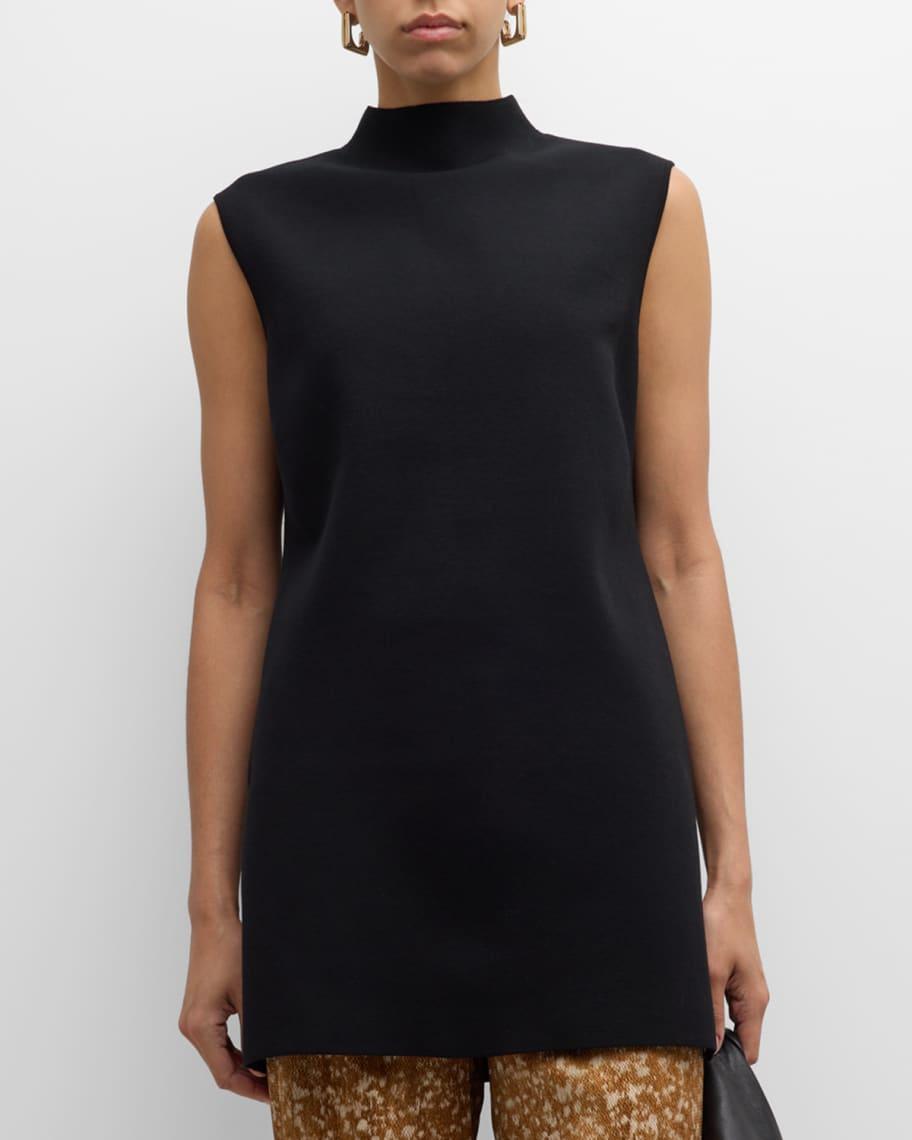 Sleeveless Mock-Neck Knit Tunic product image