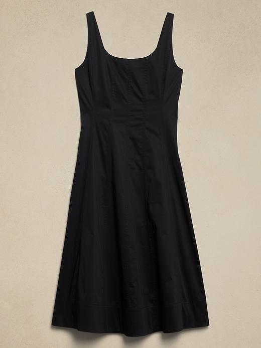 Cotton-Satin Midi Dress Product Image