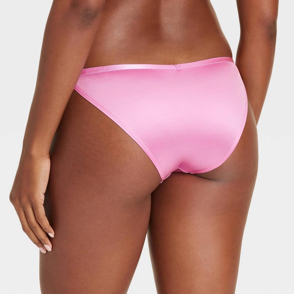 Women's Satin Cheeky Underwear - Auden™ Pink Dahlia S Product Image