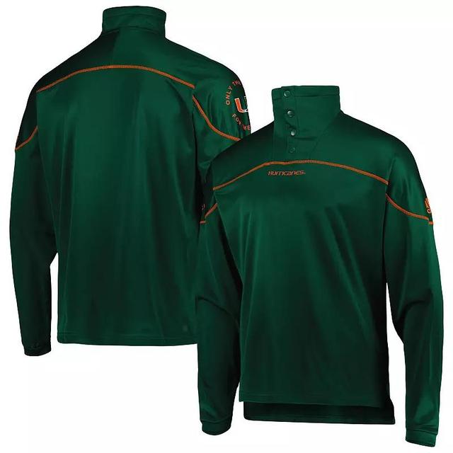 Mens adidas Miami Hurricanes AEROREADY Knit Quarter-Snap Jacket Product Image