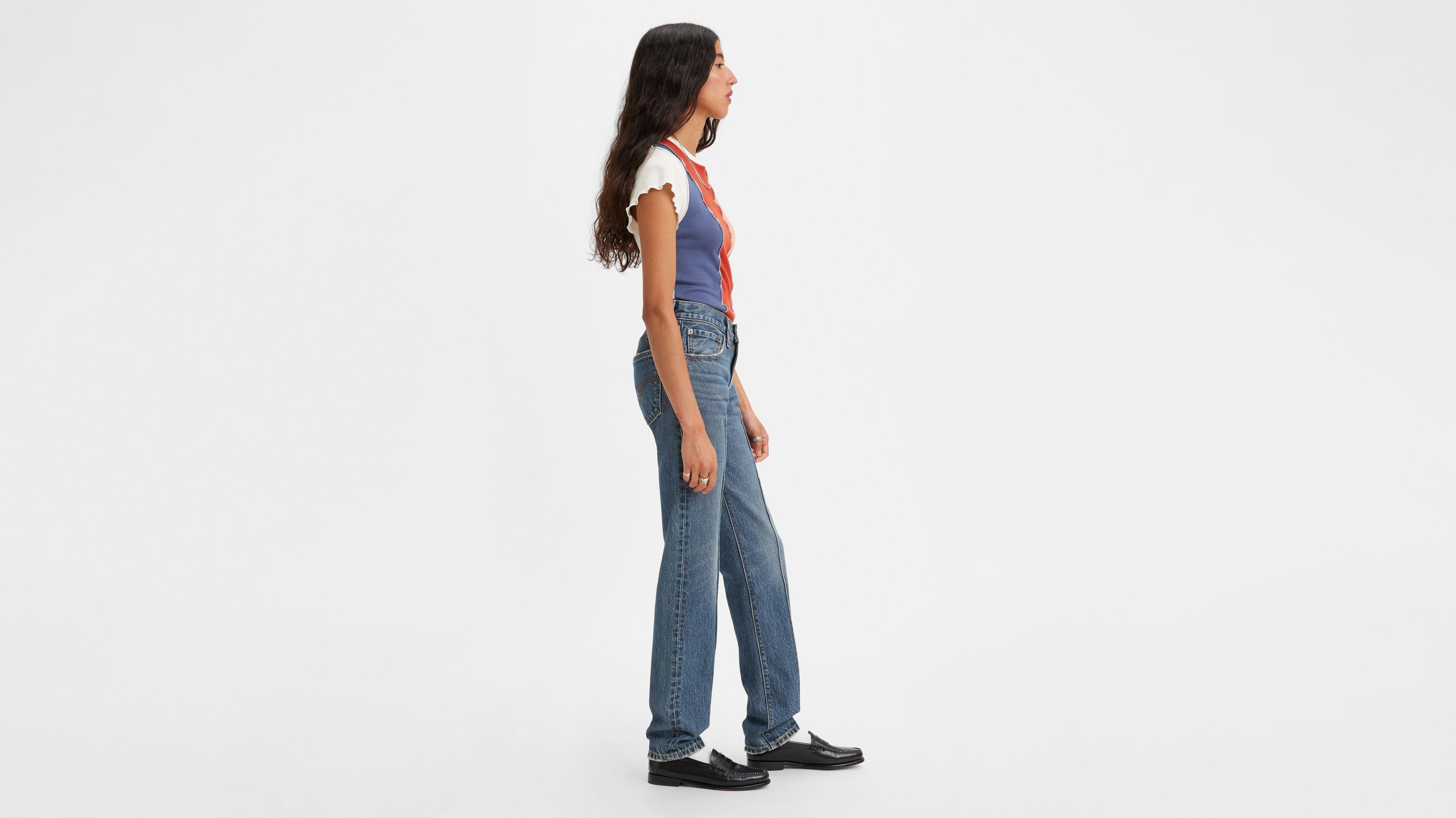 Middy Straight Pintuck Women's Jeans Product Image