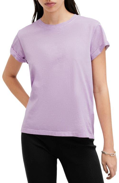 Anna Crew Neck Short Sleeve T-shirt In Petal Purple Product Image