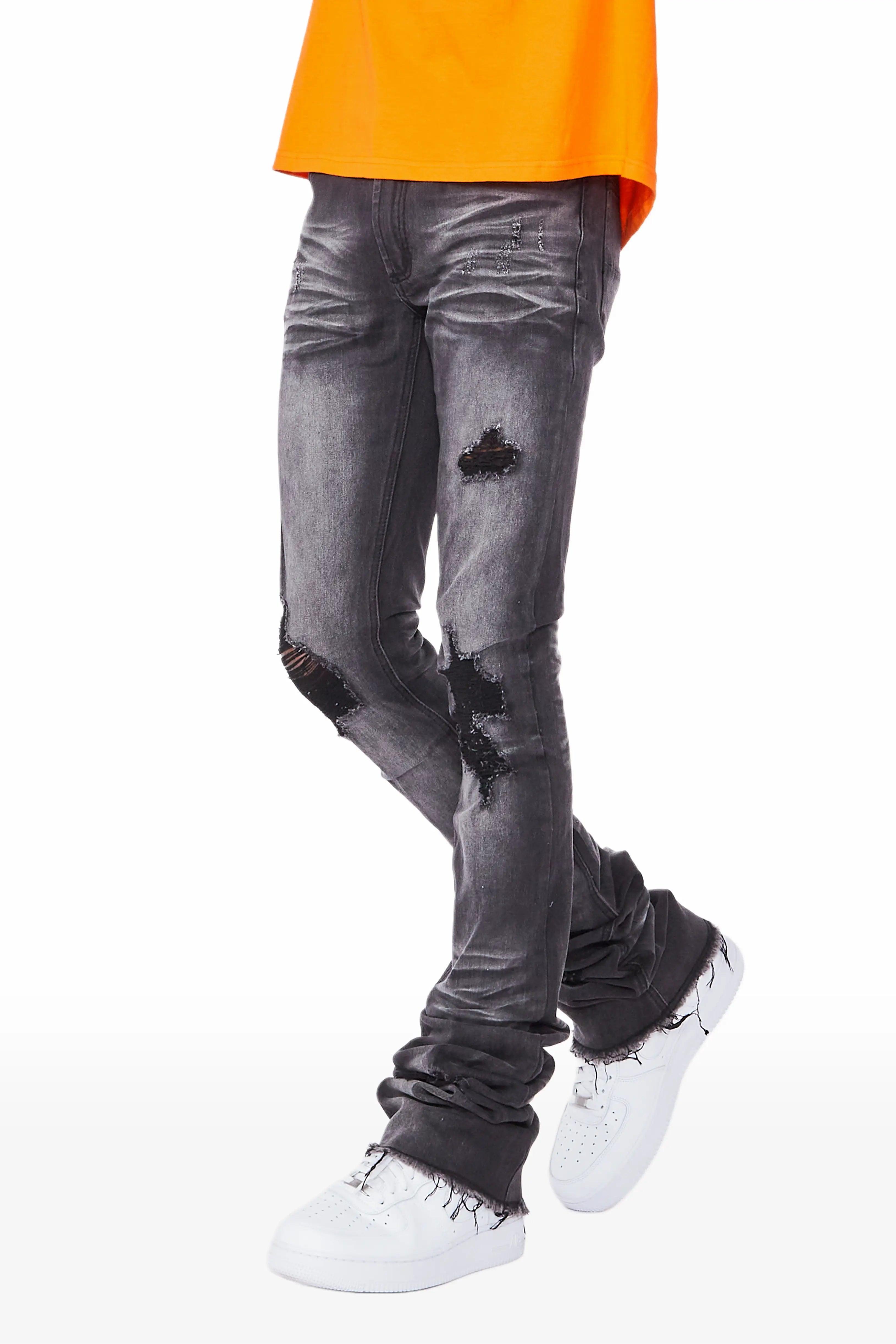 Josiah Grey Super Stacked Flare Jean Male Product Image