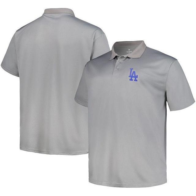 Mens Profile Heather Gray Los Angeles Dodgers Birdseye Polo Product Image