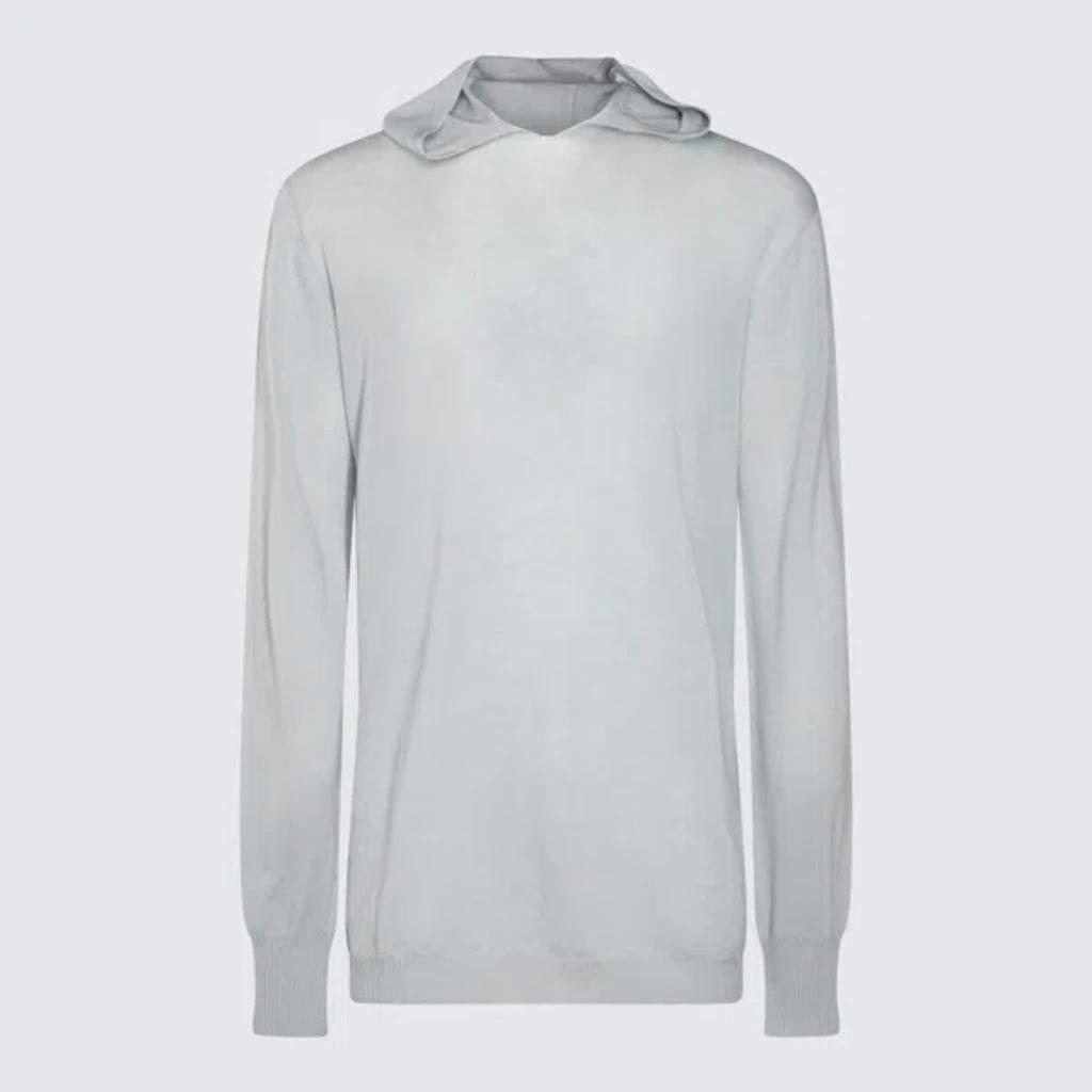 RICK OWENS Pale Blue Wool Knitwear In Azul Claro Product Image