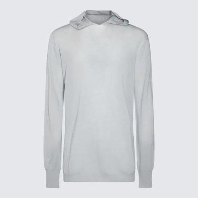 RICK OWENS Pale Blue Wool Knitwear In Azul Claro Product Image