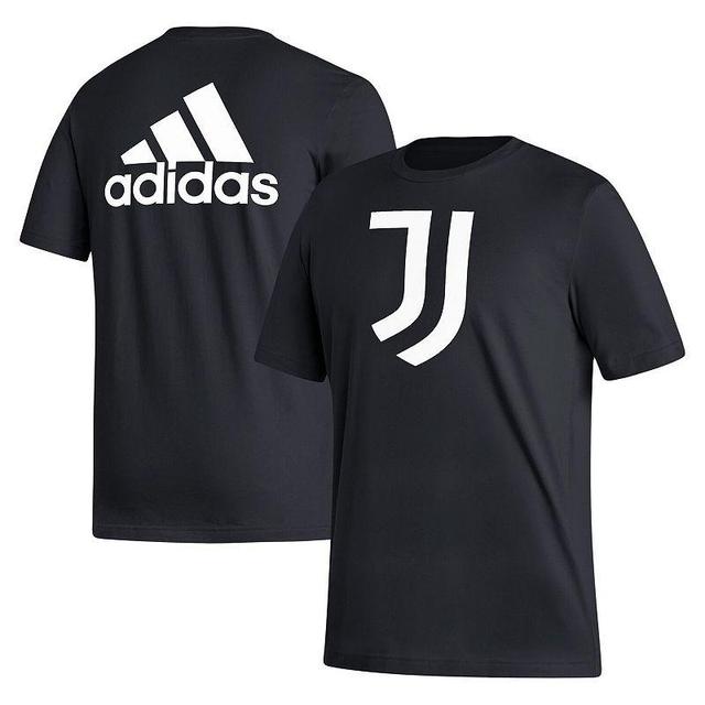 Mens adidas Black Juventus Three-Stripe T-Shirt Product Image