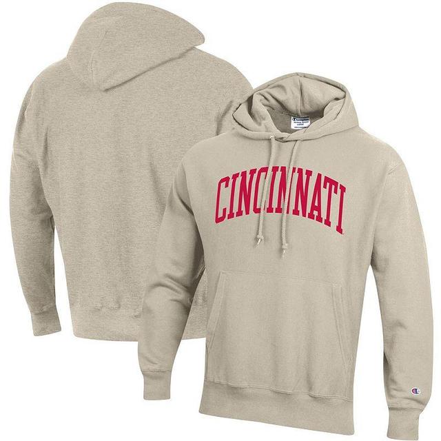 Mens Champion Heathered Oatmeal Cincinnati Bearcats Cincy Arch Pullover Hoodie Product Image