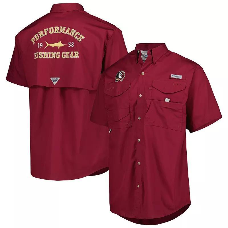 Mens Columbia Garnet Florida State Seminoles Bonehead Button-Up Shirt Product Image