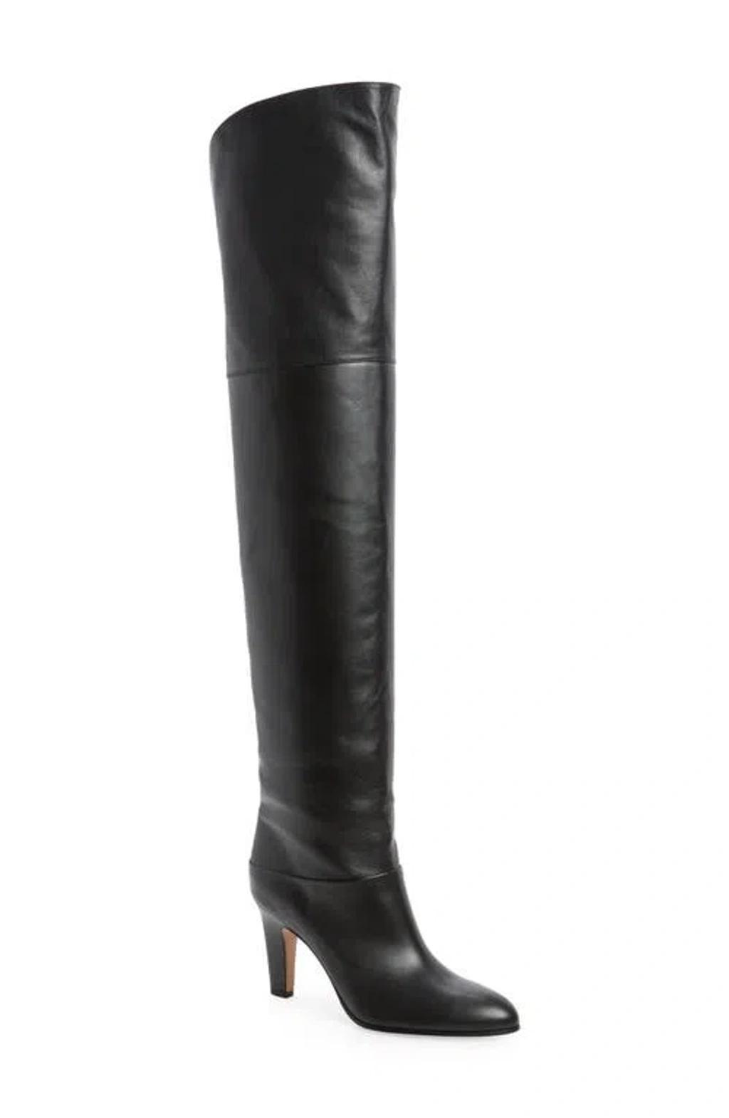 CHLOÉ Eve Leather Over-the-knee Boots In Black product image