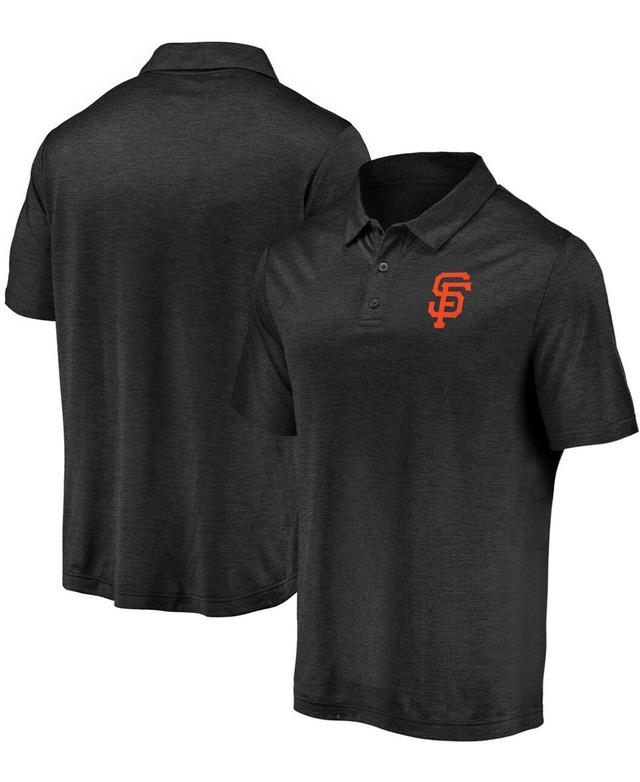 Mens Black San Francisco Giants Iconic Striated Primary Logo Polo Product Image