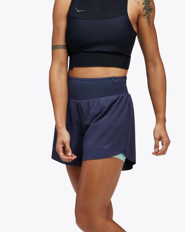 HOKA Womens Skyglide Short in Outer Space, Size Medium Product Image