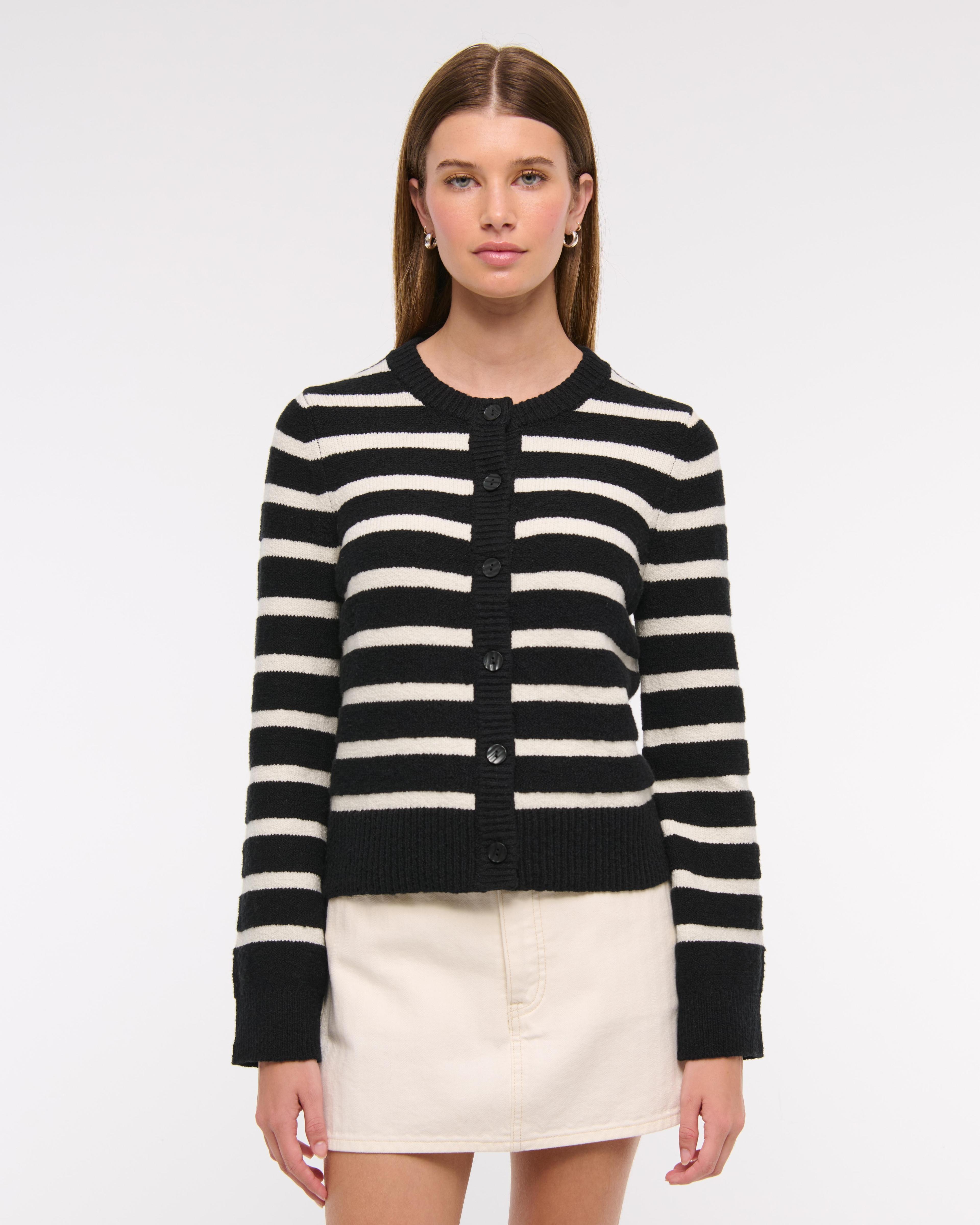 Textural Crew Cardigan Product Image