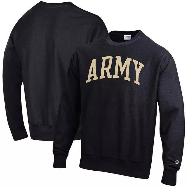 Mens Champion Black Army Black Knights Arch Reverse Weave Pullover Sweatshirt Product Image