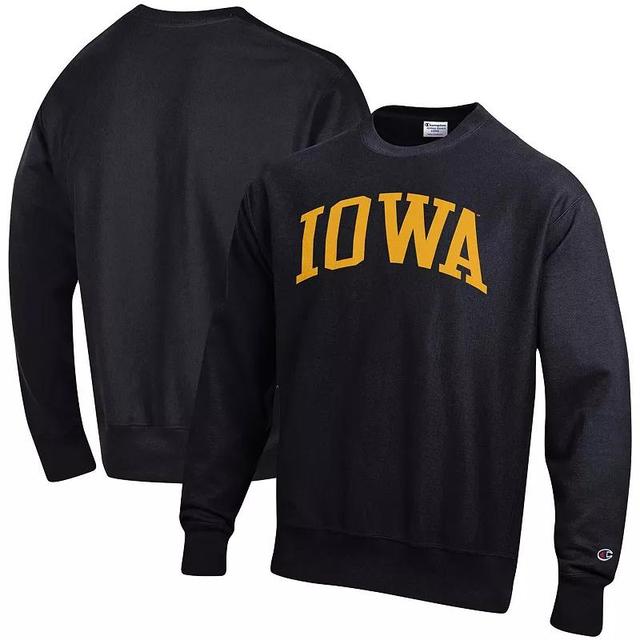 Mens Champion Iowa Hawkeyes Big & Tall Reverse Weave Fleece Crewneck Pullover Sweatshirt Product Image