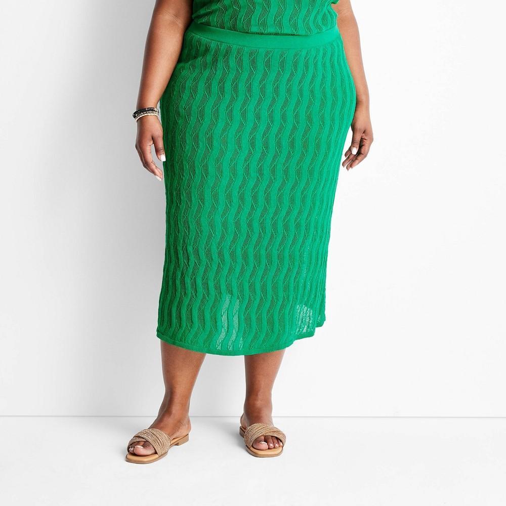 Womens Open Stitch Sweater Maxi Skirt - Future Collective with Jenee Naylor 3X Product Image