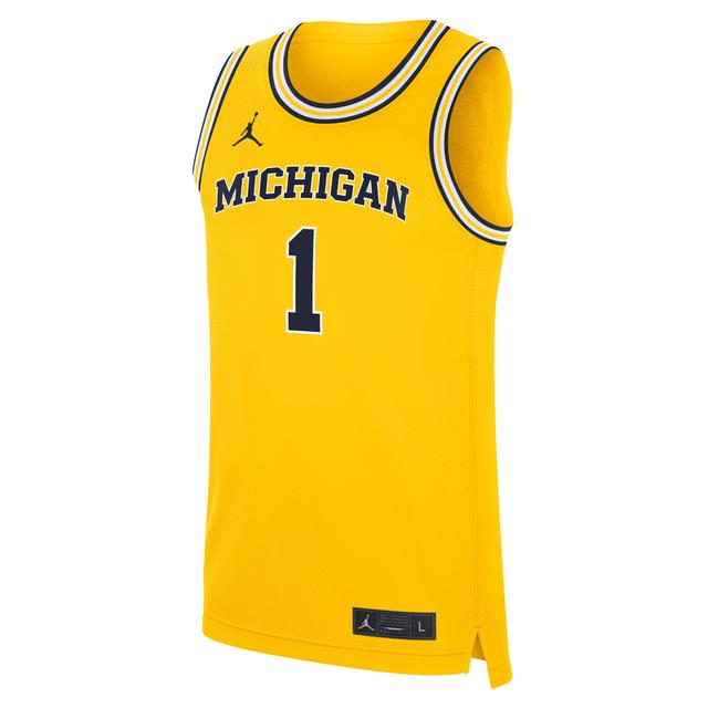 Nike Men's Michigan Wolverines Replica Jordan Brand College Basketball Jersey Product Image