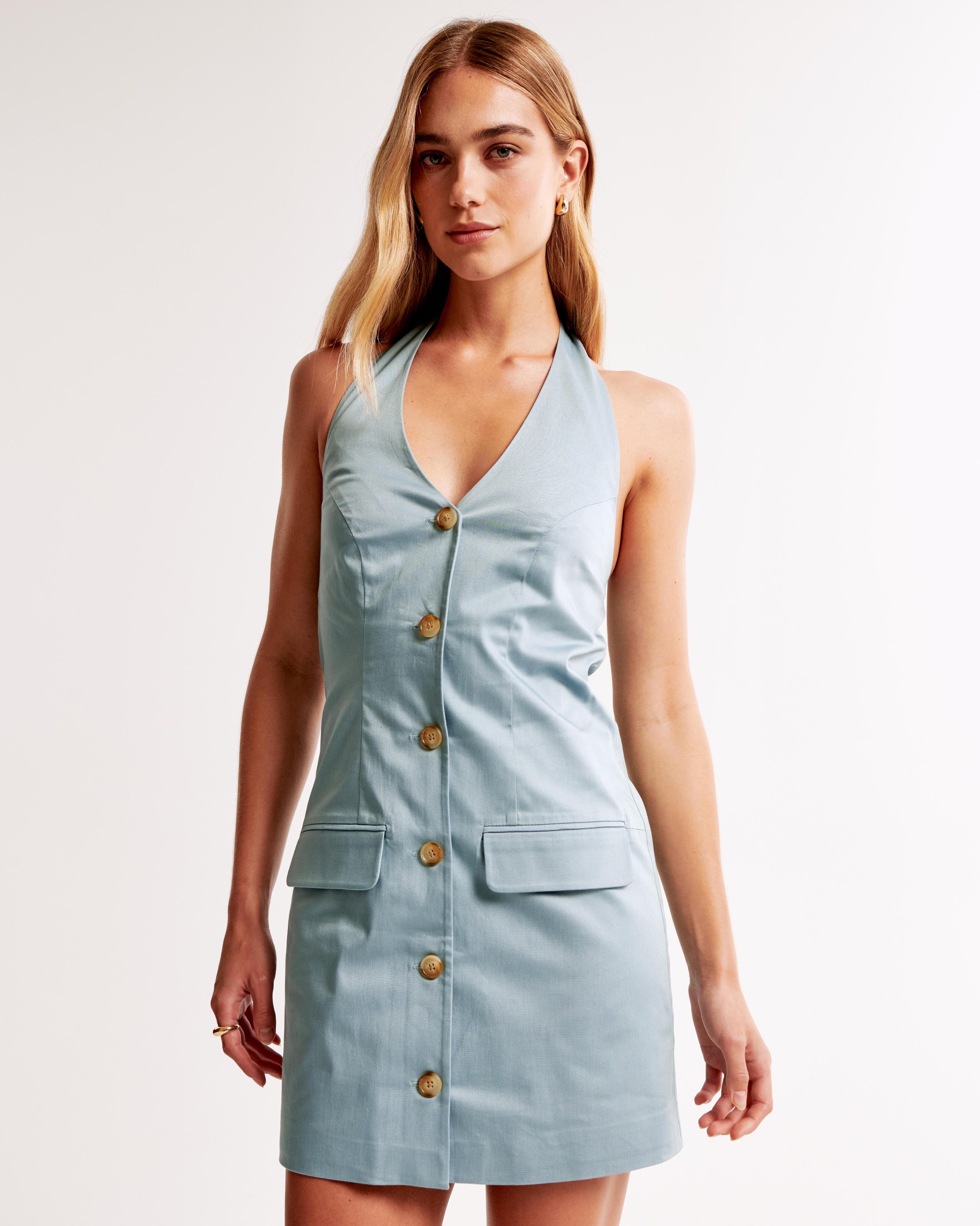 The A&F Mara Halter Vest Mini Dress Product Image