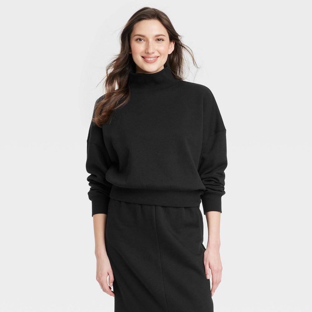 Womens Turtleneck Pullover - Universal Thread Black M Product Image