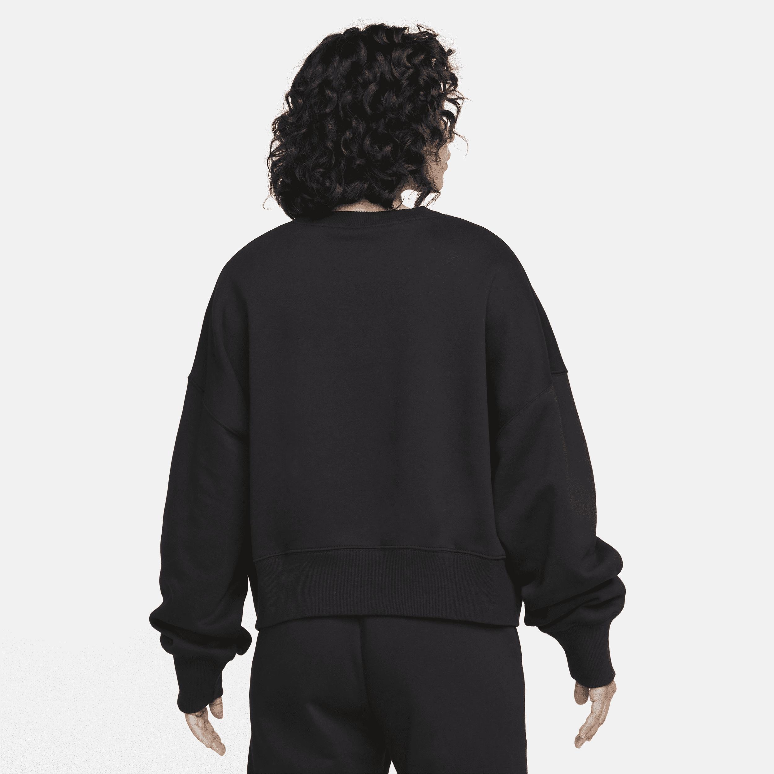 Nike Phoenix fleece super oversized sweatshirt in black Product Image