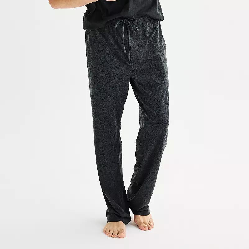 Mens Sonoma Goods For Life Essential Knit Pajama Pants Dark Silver Product Image