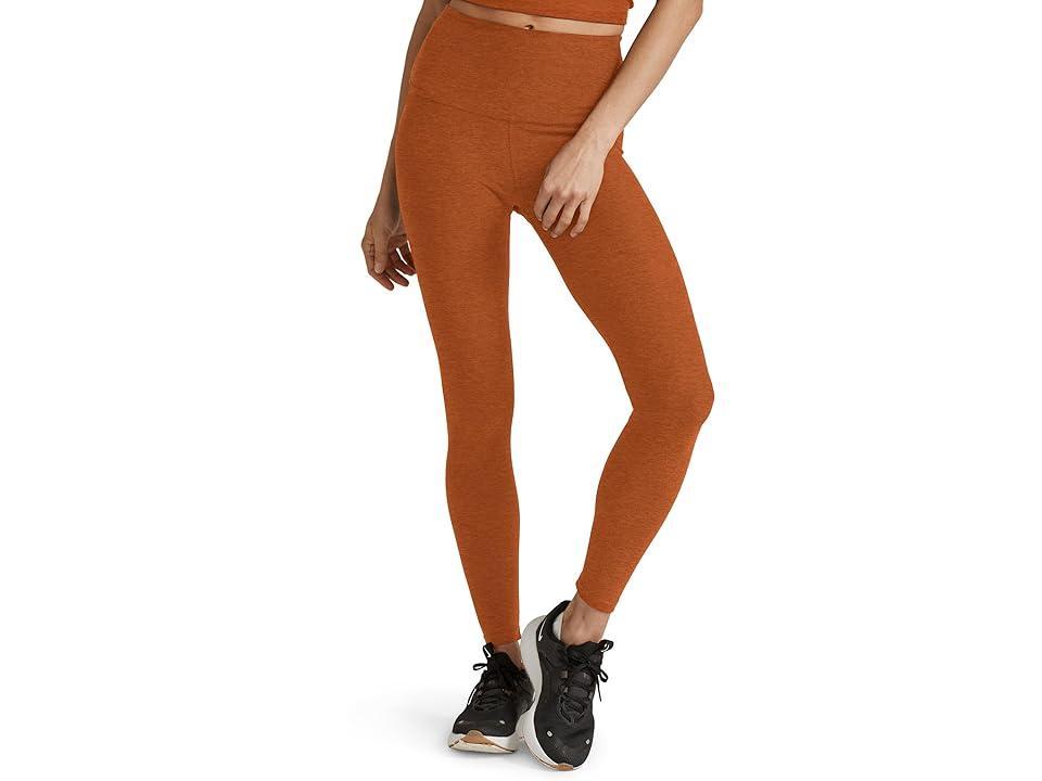 Beyond Yoga Spacedye Caught In The Midi High-Waisted Legging (Warm Clay Heather) Women's Casual Pants Product Image