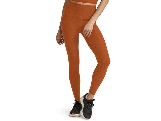 Beyond Yoga Spacedye Caught In The Midi High-Waisted Legging (Warm Clay Heather) Women's Casual Pants Product Image