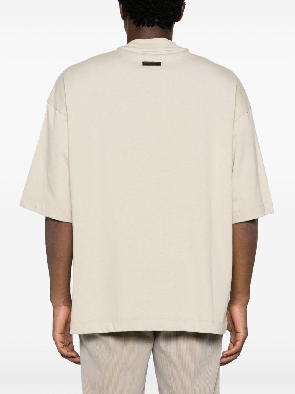 The Lounge Tee Cotton T-shirt In Cream Product Image