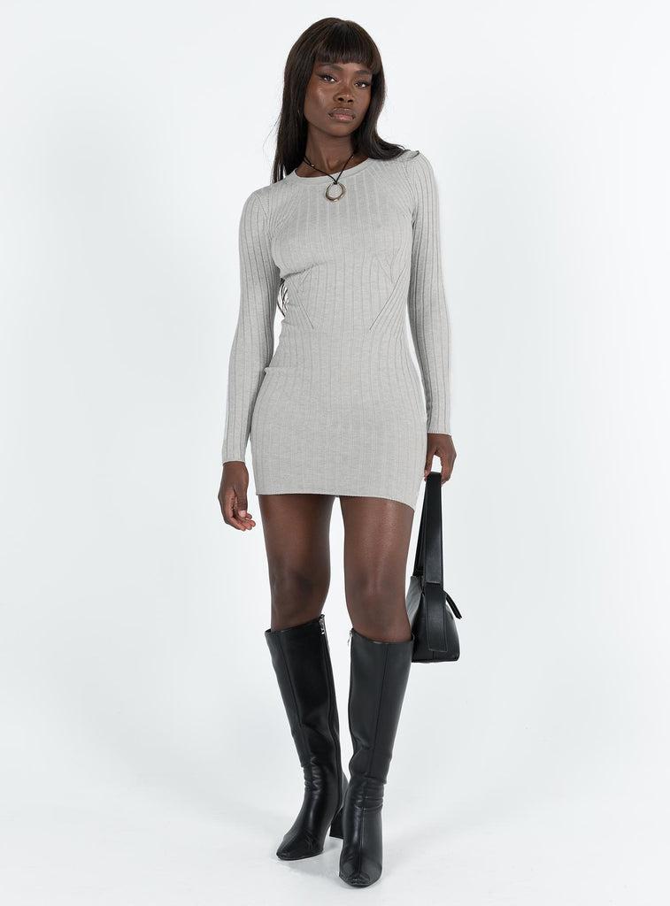 Sasher Long Sleeve Mini Dress Grey product image