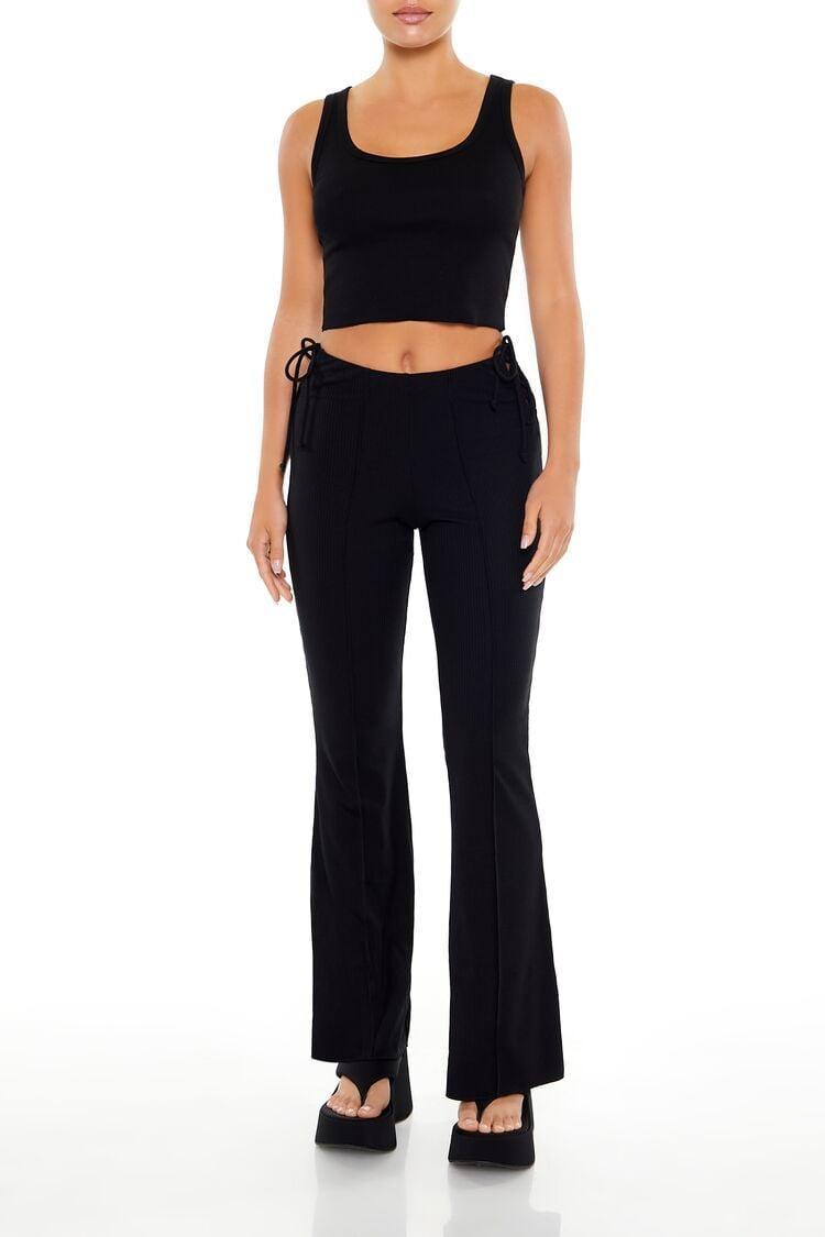 Lace-Up Cutout Flare Leggings | Forever 21 Product Image