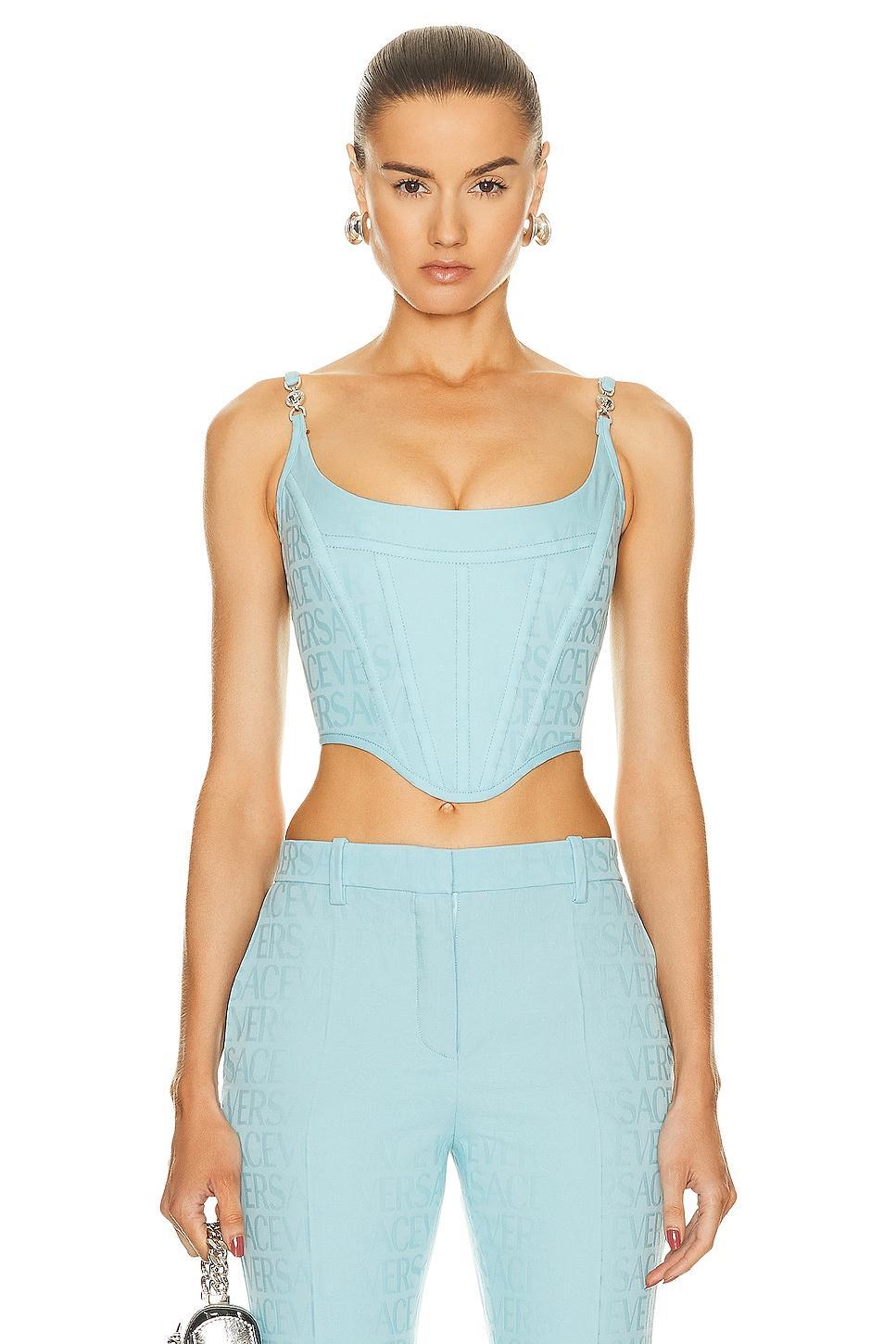 VERSACE Bra Top in Baby Blue Product Image