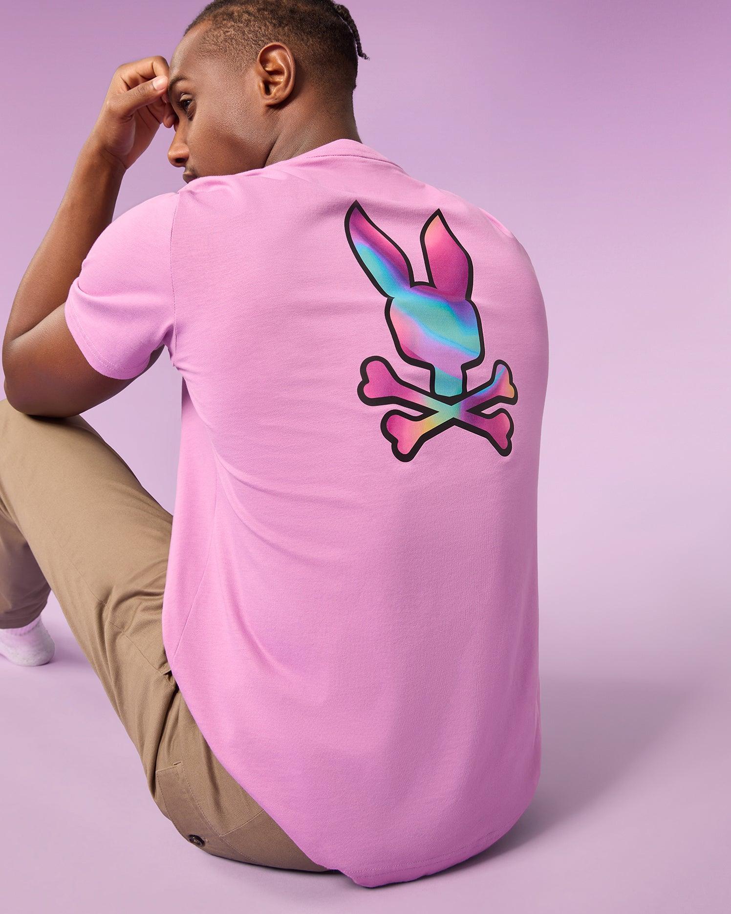 Psycho Bunny Men's Tyler Back Graphic Tee 594 VIOLET Product Image