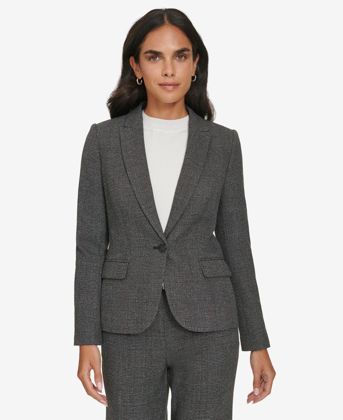 Calvin Klein Womens One-Button Blazer Product Image