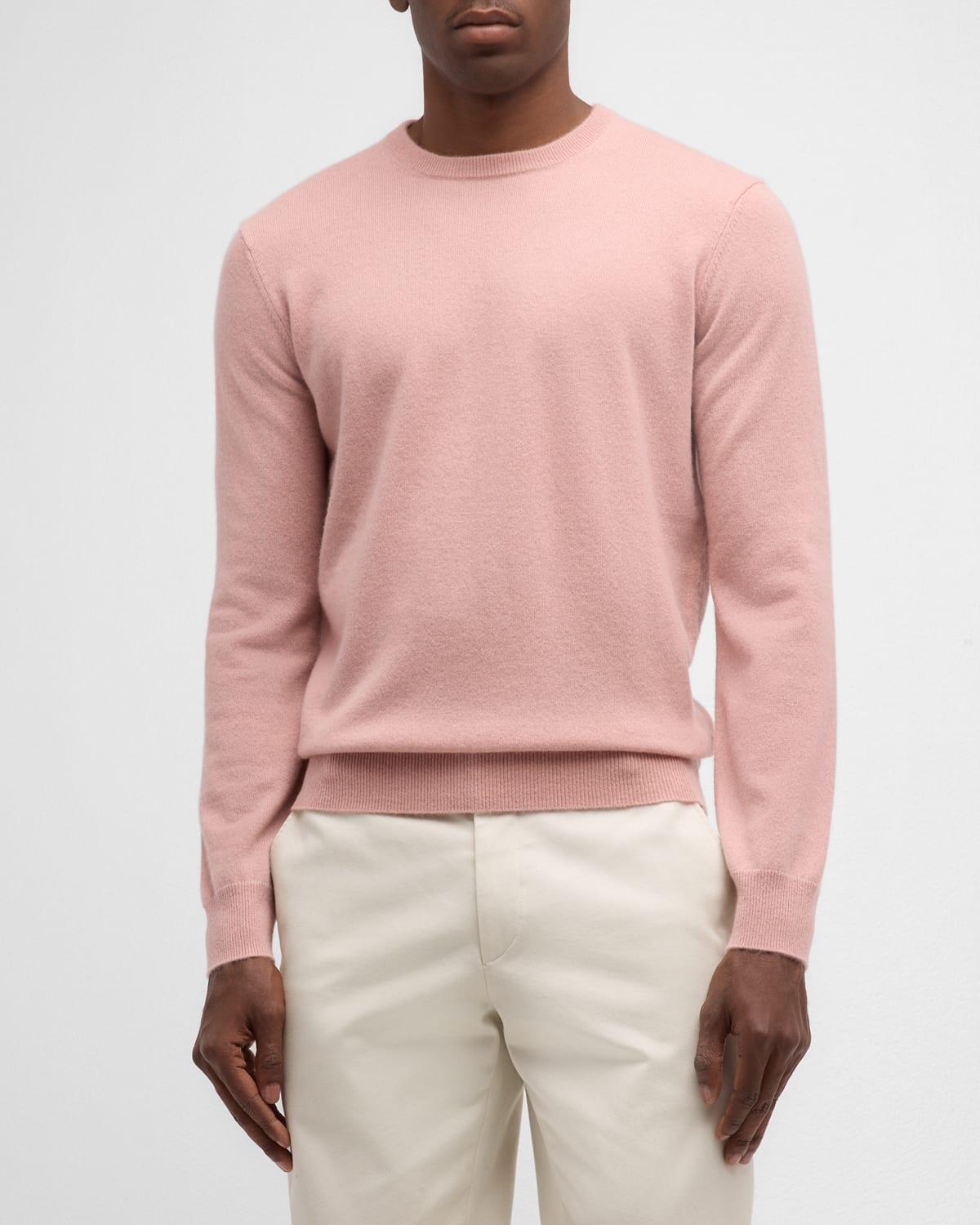 Men's Solid Cashmere Crewneck Sweater Product Image