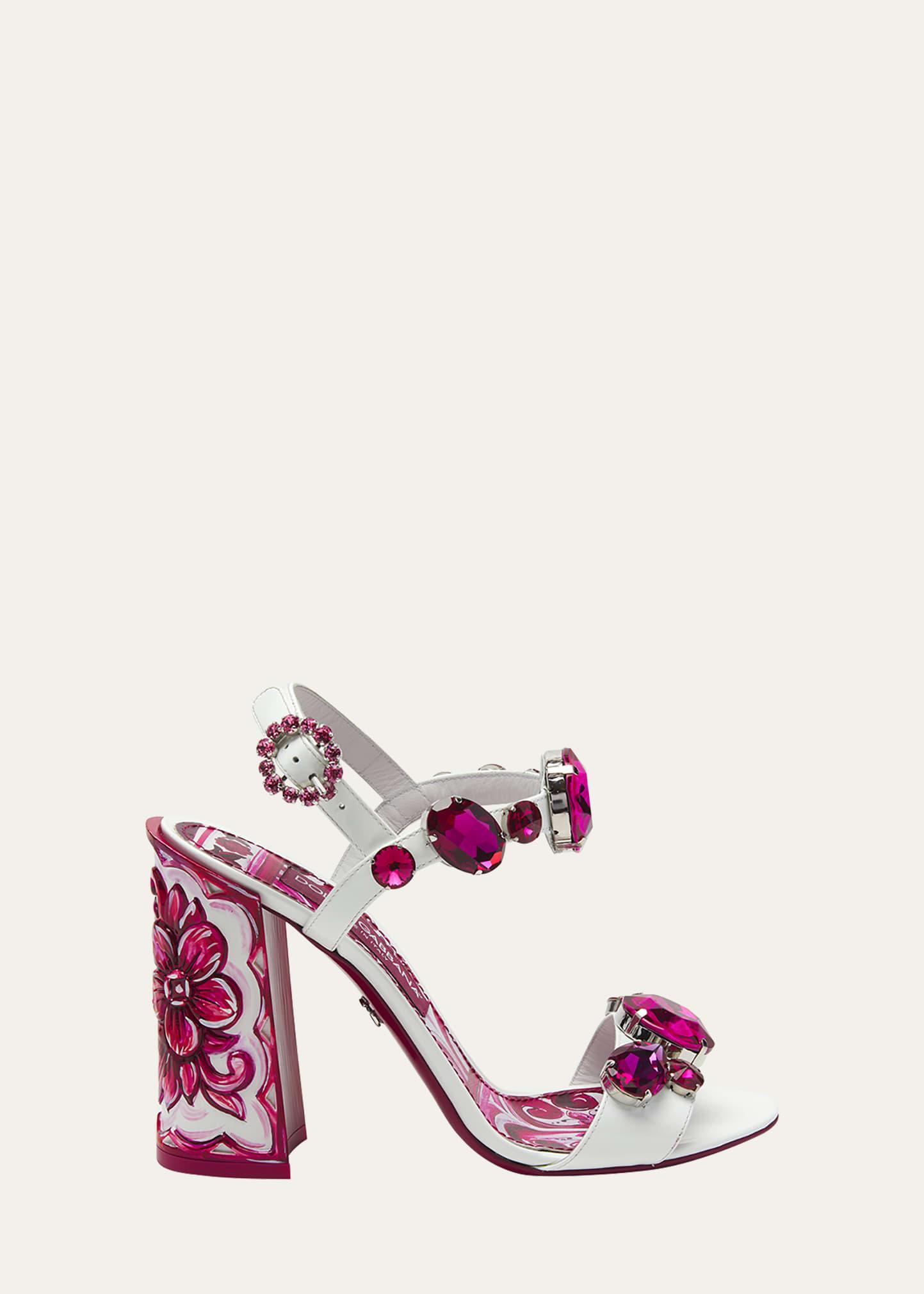 Dolce & Gabbana Keira Crystal Embellished Block Heel Platform Sandal Product Image