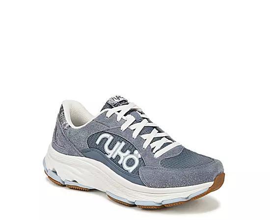 Ryka Womens Devotion X Max Classic Walking Sneakers - Flintstone Blue Mesh/Suede Product Image