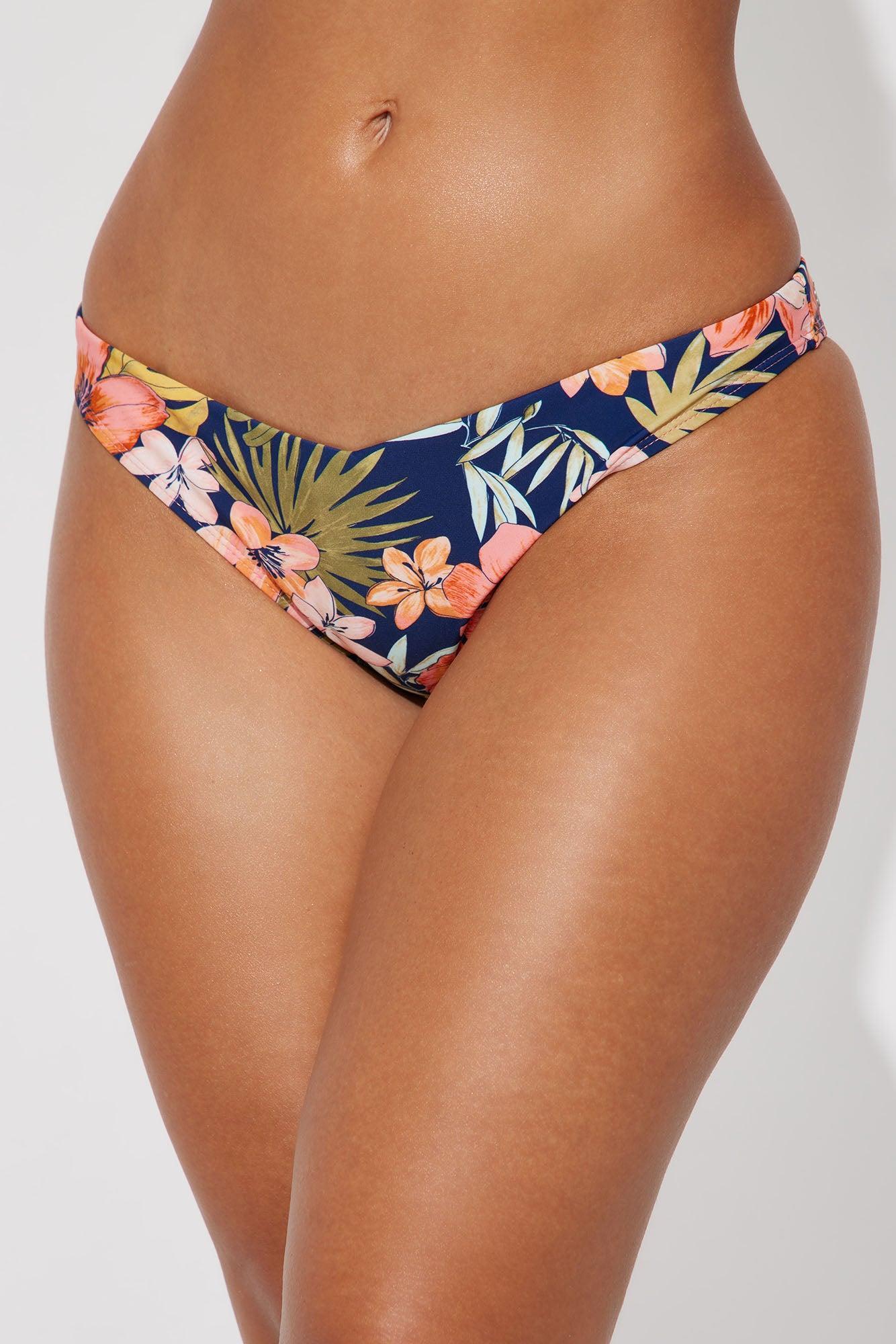 Tiki Beach V Cut Bikini Bottom - Multi Color Product Image