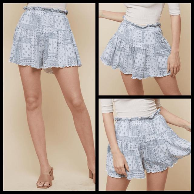 Blue Bandana Flowy Shorts Product Image