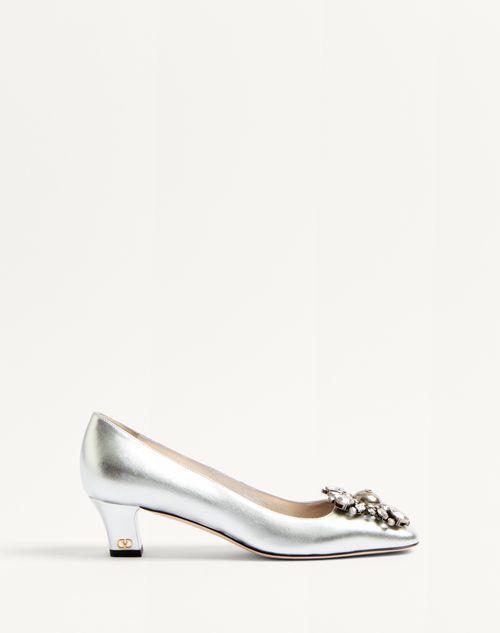 PRESHOES PUMPS IN LAMINATED NAPPA WITH 45MM CRYSTALS Product Image