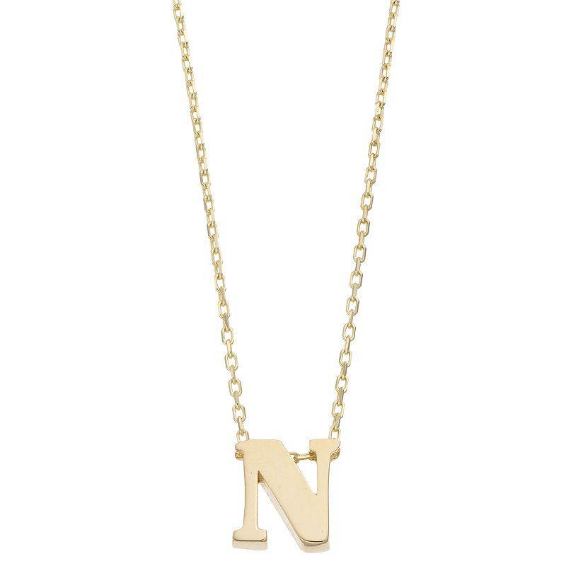 Au Naturale 14k Gold Initial Pendant Necklace, Womens Product Image