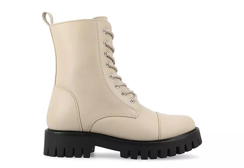 Journee Collection Womens Aaley Medium and Wide Width Lug Combat Bootie - Patent Product Image